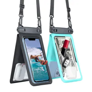 IPX8 Waterproof Phone Pouch with Dual Pockets, Touch-Screen Compatible Dry Bag for 2 Phones, Ideal for Swimming, Rafting, Snorkeling & Water Sports