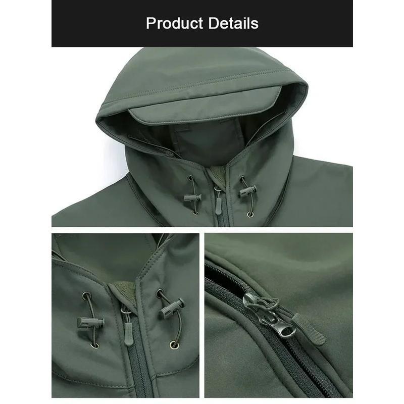 5XL 6XL Soft-shell Hard Shell Camouflage Jacket Fleece Thick Tactical Suit Hooded Coat Manufacturers Handsome Outdoor Jacket