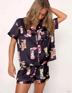 Western Cowgirl Style Pajama Set, Soft Breathable Summer Sleepwear