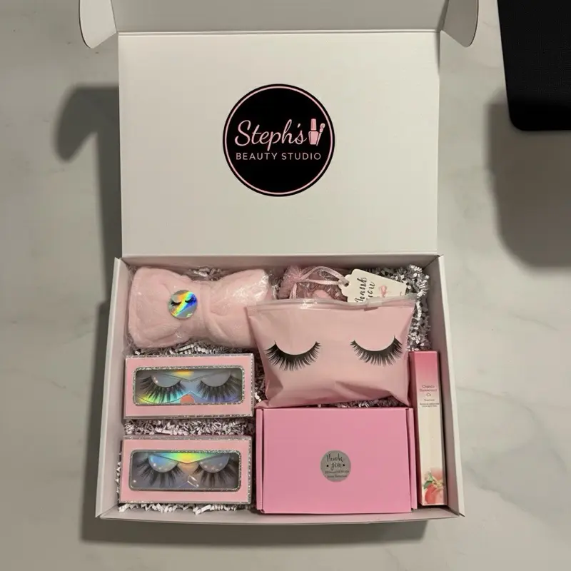 Luxury Baddie Bundle Lashes & Nail Set | Application Tools Easy Instructions & Gift Stickers Included for a Memorable Experience