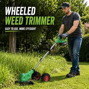 Cordless Lawn Mower Electric Lawn Mower Kit :String Trimmer/Weed Trimmer/Nylon4.0AhBatteries Efficient Gardening manual grass trimmer backpack.Father's day,Summer Wins.Rechargeable for Garden yard adjustable height grass cutter catcher 5-blade rotary head