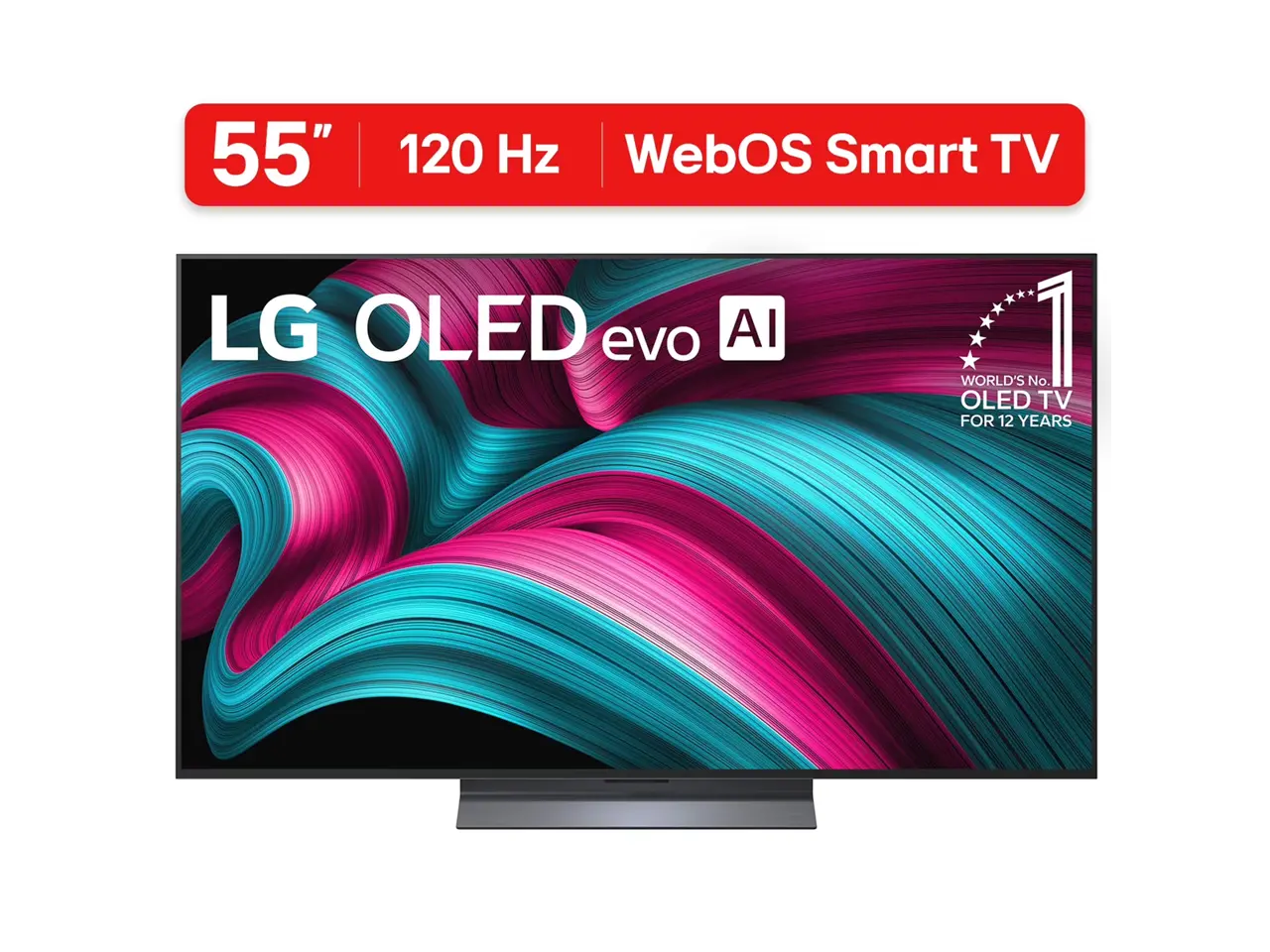 LG 55-Inch Class OLED evo AI 4K C5 Series Smart TV w/Dolby Atmos, Dolby Vision, HDR10, AI Super Upscaling 4K, Filmmaker Mode, Wow Orchestra, Alexa Built-in (OLED55C5PUA, 2025)