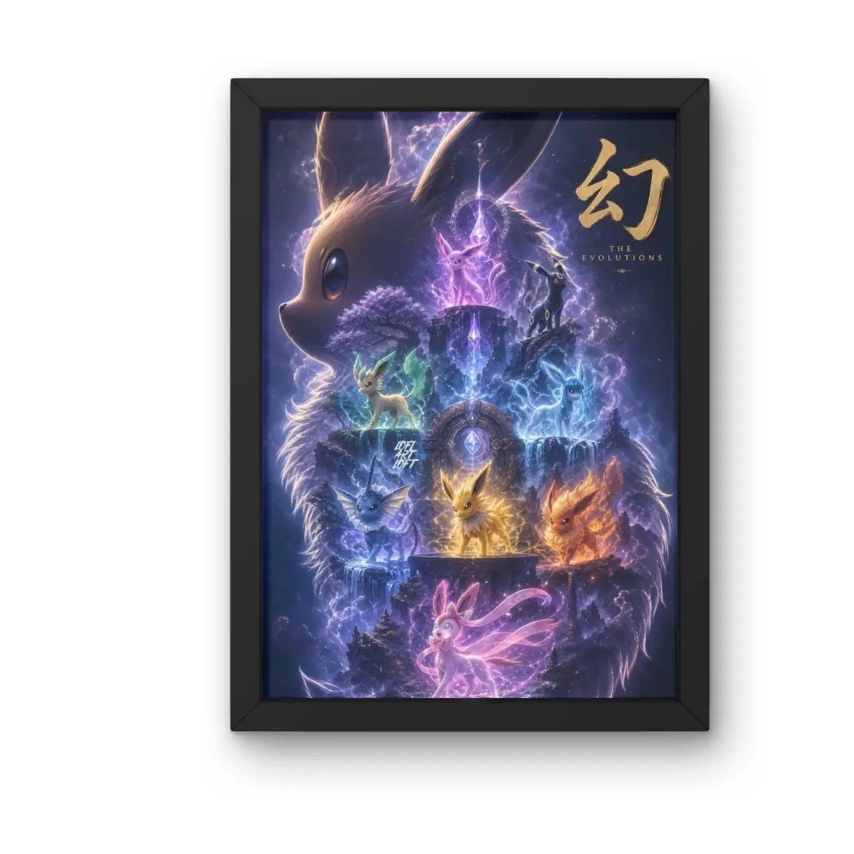 Eeveelutions Poke Poster, Japanese Style Anime, Unframed Wall Art, Home Decor