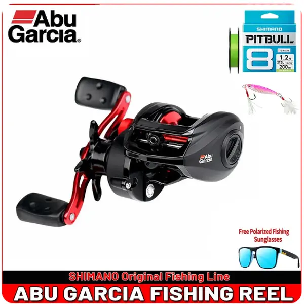Original Abu Garcia Black Max3 Right Left Hand Baitcasting Fishing Reel 5BB 6.4:1 202g Max Drag 8kg Saltwater Fishing Tackle