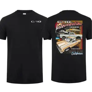 Vintage C10 Intervention 2023 T-Shirt – Official Woodland California Event Shirt for Chevy C10 Enthusiasts, Custom Truck Builders, and Classic Car Lovers