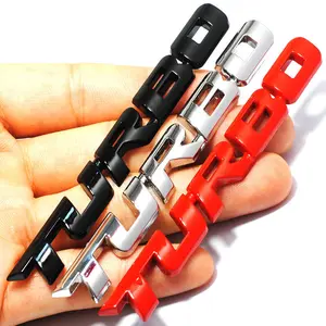 3PCS Matte Alloy Car Stickers Sport Performance Graphics Side Rear Bumper Decals for Auto Detailing in Black Silver Red Car Vehicle Decoration Accessories