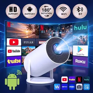 Mini portable projector, supports Full HD and 720p local playback, offers a display similar to that of a smart TV, is compatible with smartphones, tablets, and laptops, includes a USB port, and is suitable for home theater, gaming, and movie watching.