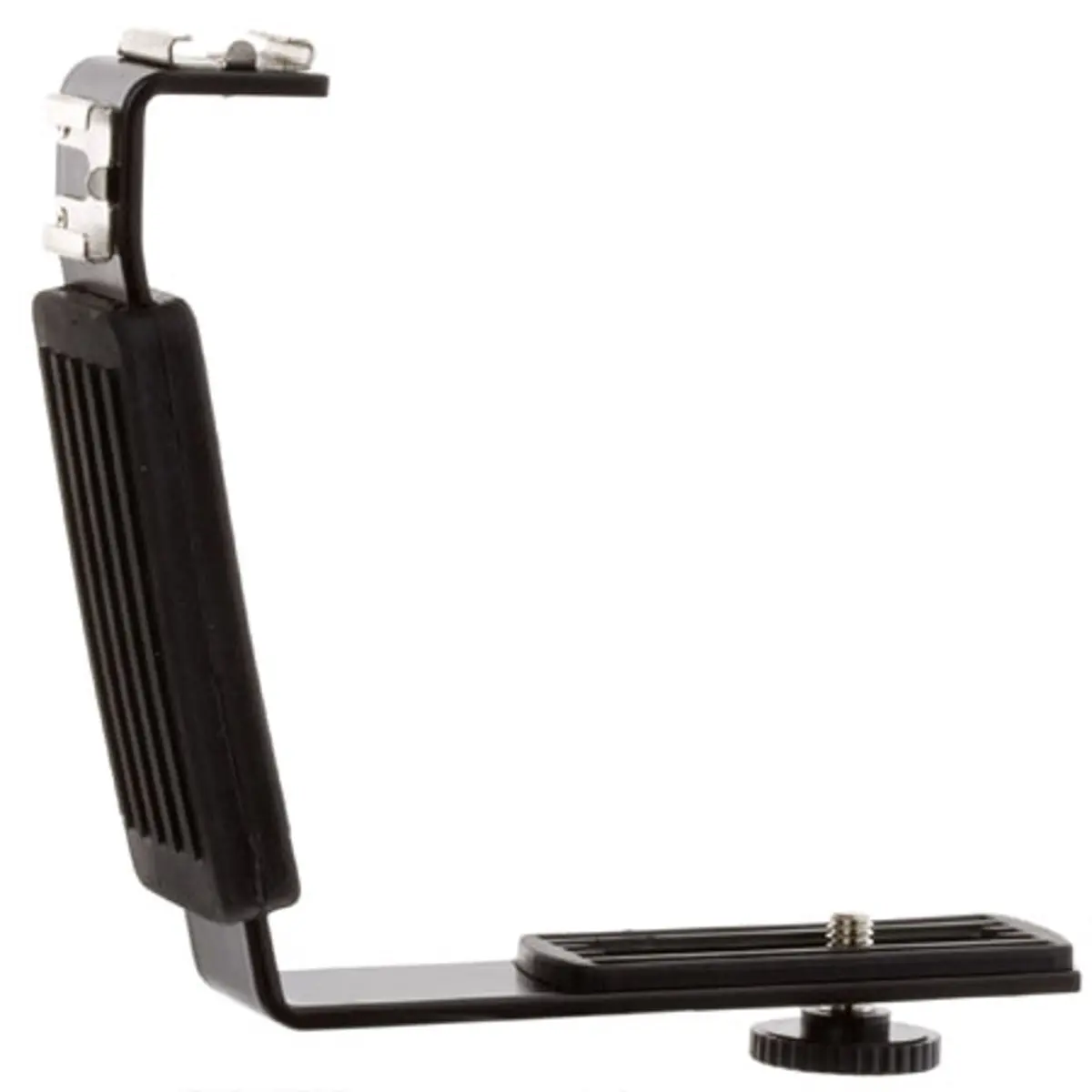 Adorama Heavy-Duty L-Mounting Bracket for Photographers - Camera Accessory with 2 Standard Flash Shoes, Microphone Compatibility