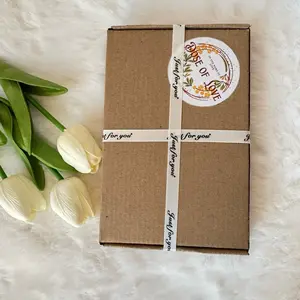 Dose of Love - The Gift Box That Speaks from the Heart with Kraft Paper Design and White Tulips
