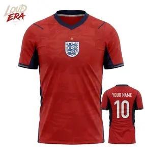 [Custom Name&Number] Custom England Soccer Jersey, Personalized England Football Shirt, England Jersey With Custom Name Number, Three Lions Fan Apparel, Soccer Gift For Men Women