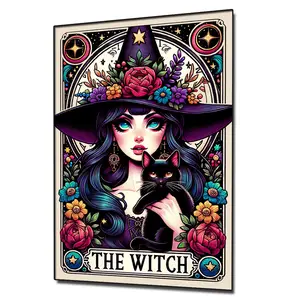 DIY 5D Adult Beginner Hat Girl, Full Square Gemstones, Character Girl Diamond Embroidery Kit Cross Stitch Mosaic Home Wall Decoration Ghost Theme Diamond Painting Kit Halloween Pumpkin DIY Painting Set Diamond Art Craft Kit Colorful DIY Diamond Arts Decor