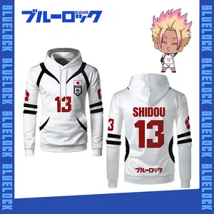 Blue Lock Anime Uniforms Hoodie SAE Oliver Aiku Ryusei Shido Sweatshirt Unisex Sports Breathable Tops Cosplay Hoodie Clothes
