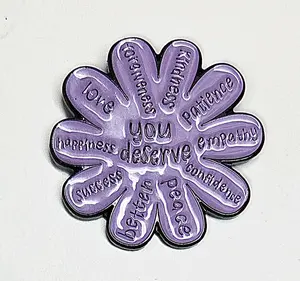You Deserve Daisy Enamel Magnetic Needle Minder ~ Needle Keeper - Cross Stitch Embroidery Needlepoint Sewing Accessory Notion
