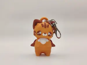 Cat Pixie Keychain - 3D Printed Fantasy Figurine