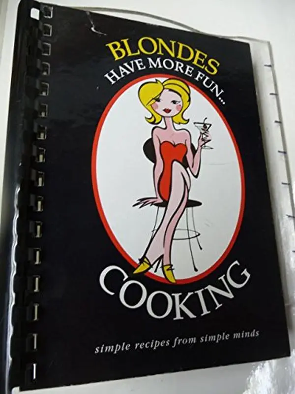 Used "Blondes Have More Fun... Cooking" Book by Karen L. Knauss - Plastic Comb Binding, Cooking Tips Guide (Literature & Art Category)