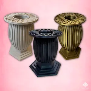 Column Vase — Removable Glass Insert
