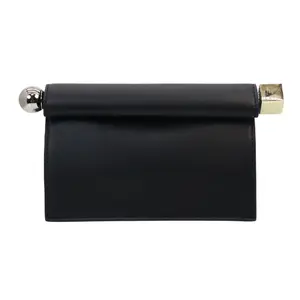 PSBIYUS PU Leather Handbag for Folding Clutch Purse Metal Decoration Crossbody for Wedding Prom Banquet Party