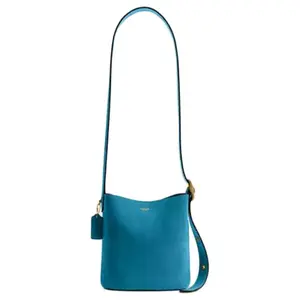 COACH Bleecker 21 Solid Suede Crossbody Bag In Blue For Women