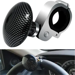 Car Steering Wheel Knob, Wheel Power Ball, Suicide Power Handle Accessory, Steering Spinner Knob Universal Accessories Fit for All Cars, Trucks, Semis, Tractors, Boats (Black) Waterproof Silicone Tie Rod Boot Kit Style Stainless Steel License Plate Bolts