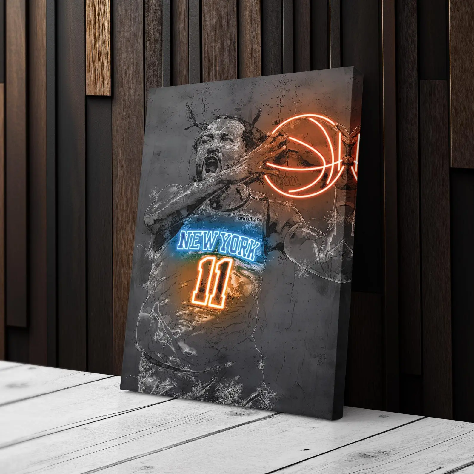 Jalen Brunson Artistic Graphic Print - New York Knicks NBA Basketball Paper Poster, Photo Artwork, Fan Gift for Man Cave Home Decor, Graphic Prints
