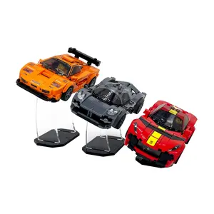 Acrylic Angled 3-Tier Display Stand Compatible with LEGO® Speed Champions 2023-Present - Set Not Included