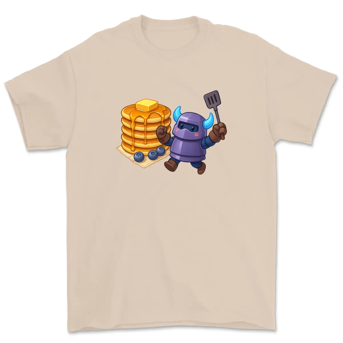 Clash Royale P.E.K.K.A Pancakes Funny T-Shirt – Gamer Humor Graphic Tee, Retro Video Game Shirt, Perfect Gift for Clash Fans & Players