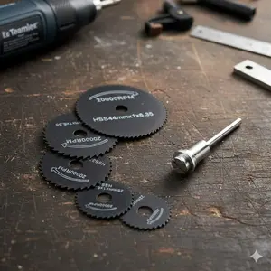 High-Performance 7pc Circular Cutting Disc Set, 3.2mm & 6.0mm Dual Bore for Angle Grinders, Multi-Material Cutting Wheels for Metal, Wood, Stone, Durable Wear-Resistant Alloy Steel Blades, Precision Cutting Kit