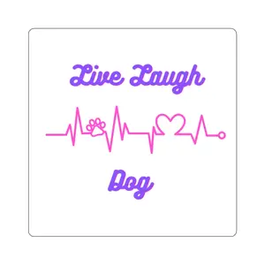 Live Laugh Dog Kiss-Cut Stickers