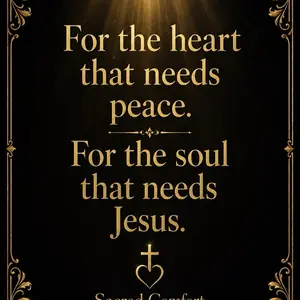 Sacred Comfort Premium Religious Christian Prayer Card with Access to a 52-Page Devotional