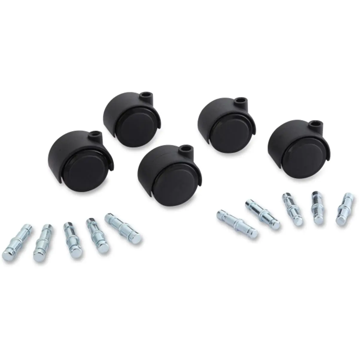 212 MAIN Deluxe Nylon Dual-Wheel Soft Casters Set with Full Hood, 5+5 Stems, Furniture Moving Wheel for Indoor Furniture Chairs