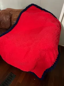 Chunky Knit blankets- handmade bordered designs