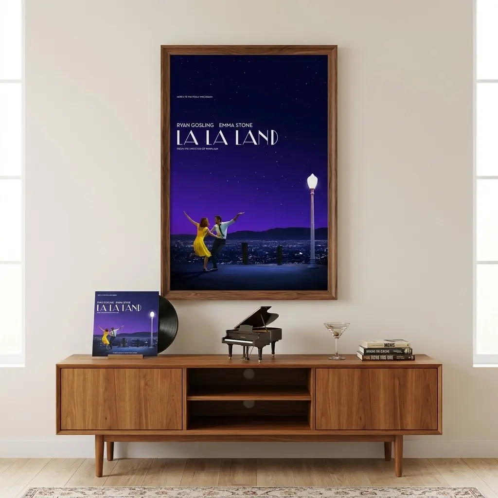 La La Land Movie Poster No Frame, Romantic Musical Film Wall Art, Vintage Cinema Print, Aesthetic Room Decor, Movie Lover Gift Artwork