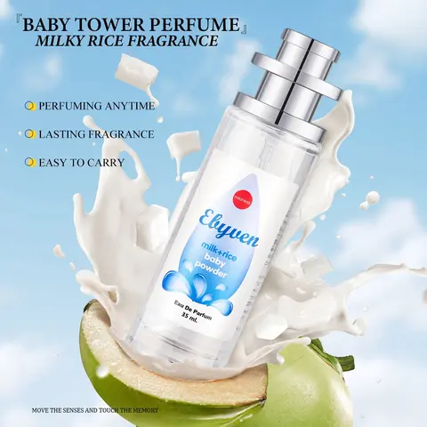 1pc Pagoda-Shape Fragrance Eau De Parfum, Baby Fresh Scent Baby Powder, Long-Lasting & Natural, Gentle Non-Irritating, Skin-Friendly Hypoallergenic, Compact Portable, Unisex for Daily Touch-Ups & On-the-Go Use