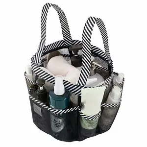 Unisex Foldable Mesh Travel Bag, Portable Handheld Bath Bag, Travel Toiletry Bag, Ideal for Men and Women, Durable Washroom Organizer, Travel Essentials