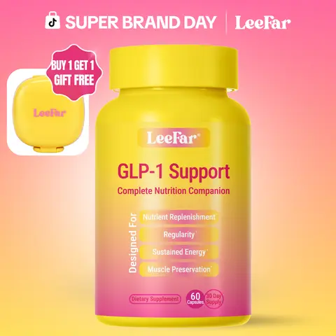 LeeFar GLP-1 Support – Nutrition Companion for GLP-1 Users to Help Fill Nutrient Gaps from  Reduced Food Intake – 13 Vitamins, 8 Minerals, Fiber & 1 Billion CFU Probiotic for Regularity,  Energy & Muscle Preservation – 60 Capsules