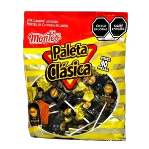 Montes Paleta Clasica 40 pcs Classic Milk Caramel Lollipops 324g Traditional Candy Flavor