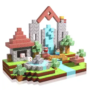 100pcs Magnetic Building Blocks Toy, Jungle World DIY Cube Stem Sensory Playset, Perfect Gift for Kids Ages 3-10, Christmas & Birthday Present