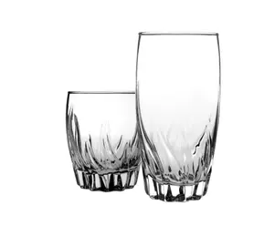 Mainstays 12 Piece Radiant Drinking Glasses Set, 16 oz & 12 oz Clear Glasses