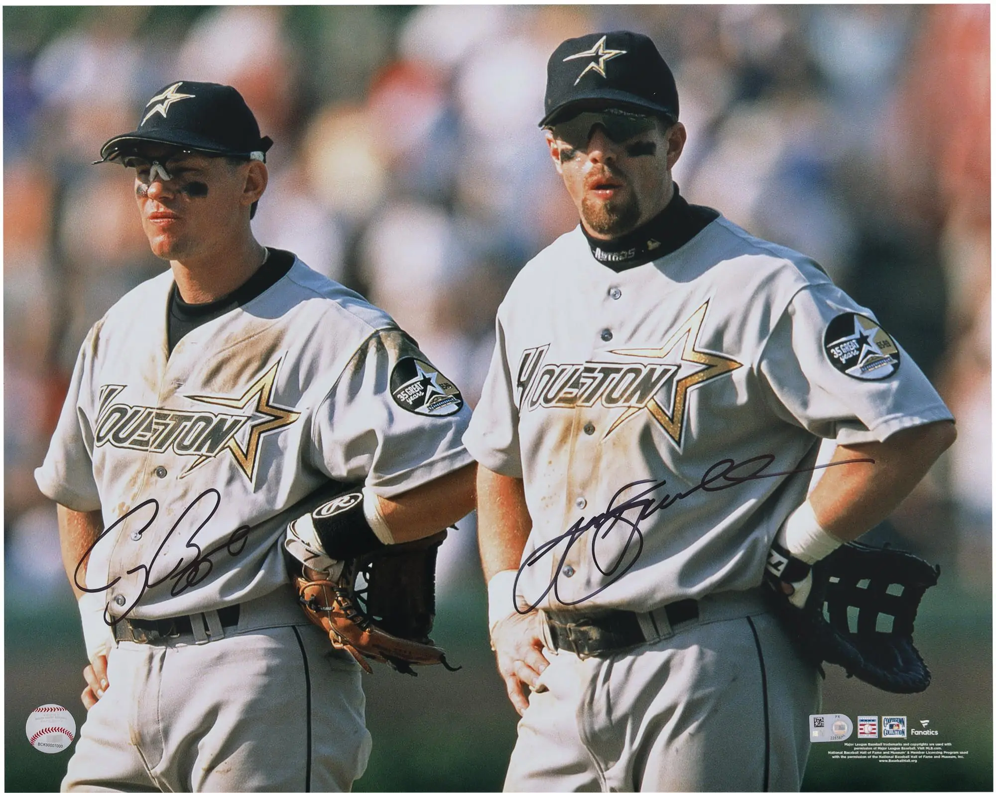 Craig Biggio and Jeff Bagwell Houston Astros Autographed 16" x 20" On Field Photograph - Fanatics Authentic Certified