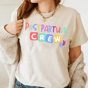 Postpartum Nurse Crew tshirt, Postpartum Crew Sweatshirt, Postpartum Nurse Gift for Mother Baby Nurse, Mother Baby Gift Cotton Crewneck