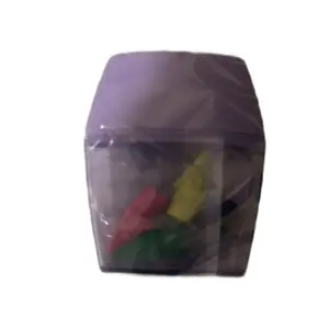 Colorful Pencil Sharpener with Small & Large Inputs for LED Shape - Includes 4 Erasers - Compact Design for Students & Office Users