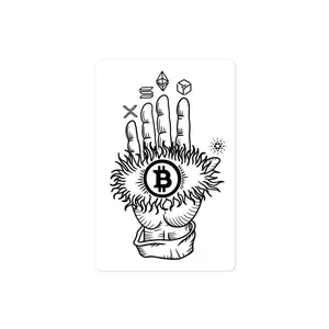 Bitcoin Hamsa Sticker - Protective Design, Premium Quality, Bitcoin Hansa Sticker XRP, GALA, BTC, ETH, ADA, SOL STICKER