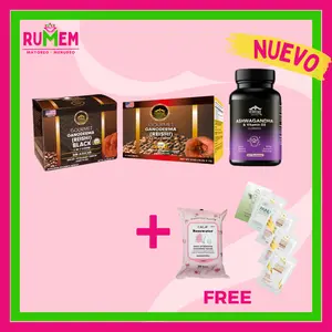 COMBO COFFE GANODERMA 4 EN 1 + 2 EN 1 + ASHWAGANDHA +  Free gift Beverage