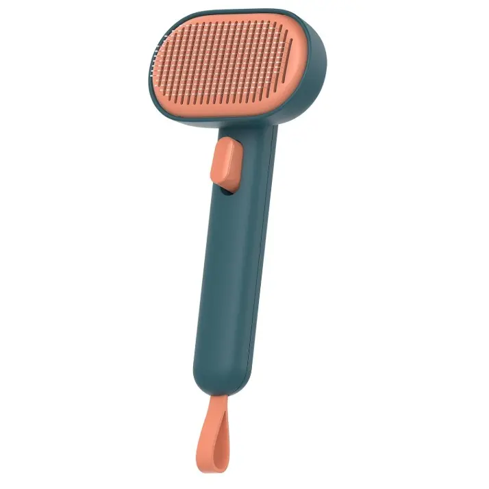 Skin Friendly Self-Cleaning Slicker Brush for Dogs & Cats, Gentle Pet Grooming Tool for Shedding & Deshedding, Efficient Hair Remover for Long & Short Haired Pets
