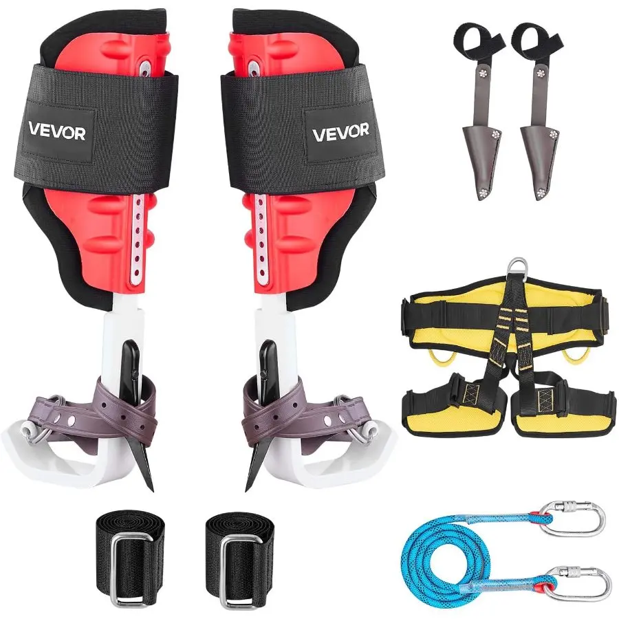 Tree Climbing Spikes Kit - Adjustable, Non-Slip Spurs For Arborists & Fruit Pickers Palm Tree Climbing Gear Tree Climbing Spikes Kit - Adjustable, Non-Slip Spurs For Arborists & Fruit Pickers Palm Tree Climbing Gear