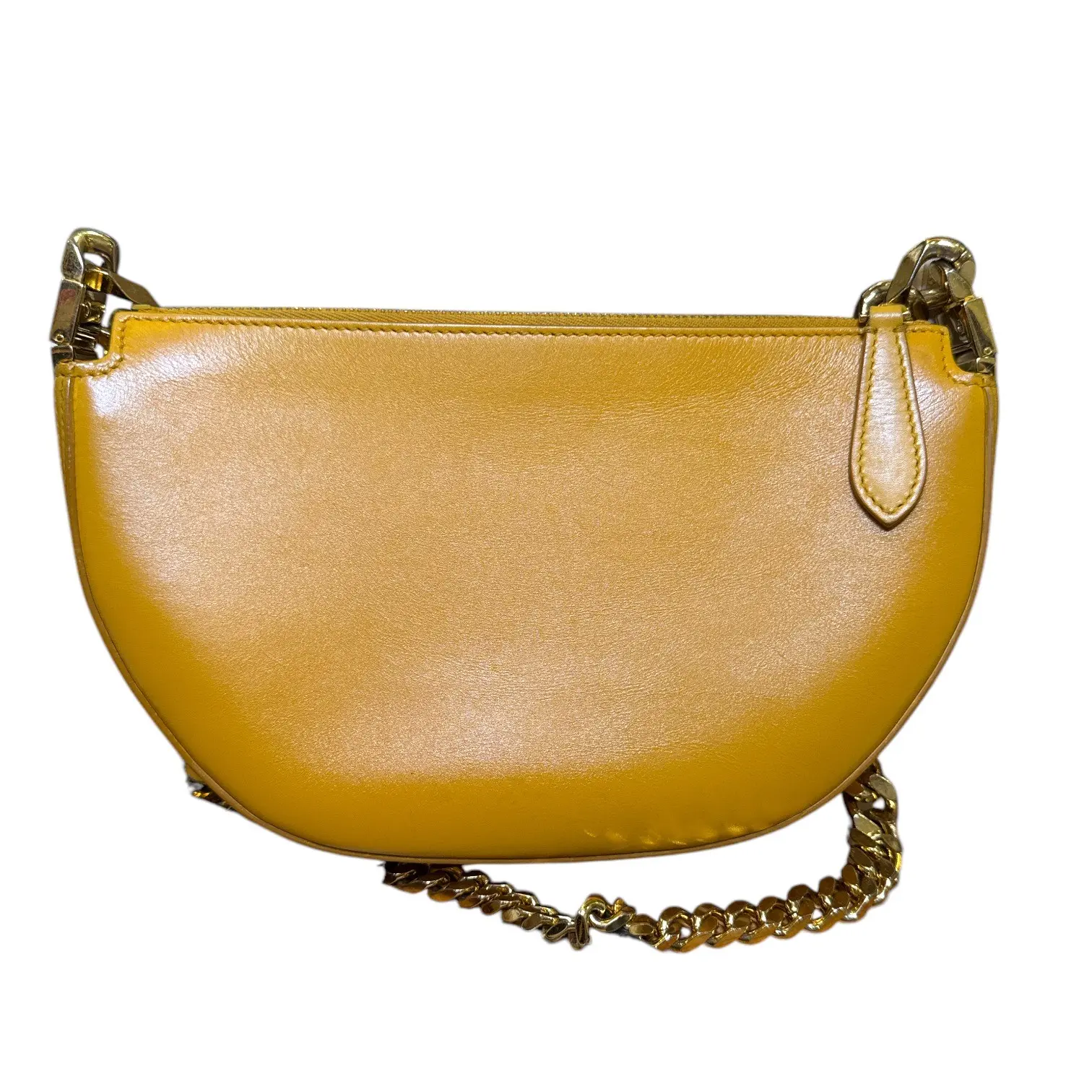 Pre-owned BURBERRY leather Shoulder Bags Olympia Limited Edition in Marigold 295 of 300