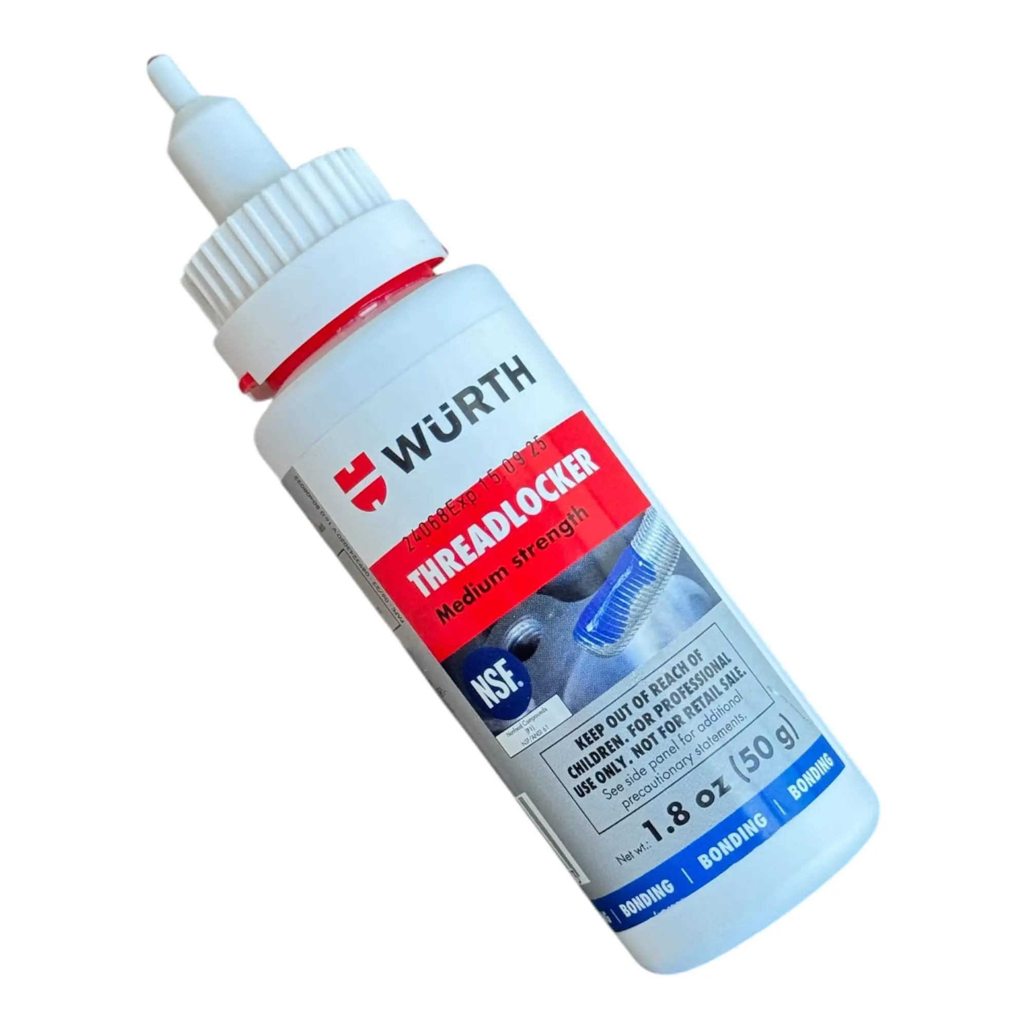 AquaNation Listing for Wurth DOS Thread Locker Blue – Medium Strength, Vibration-Resistant, Easy Disassembly – Ideal for Automotive, Machinery, & Industrial Use – 1.76 Oz Bottle