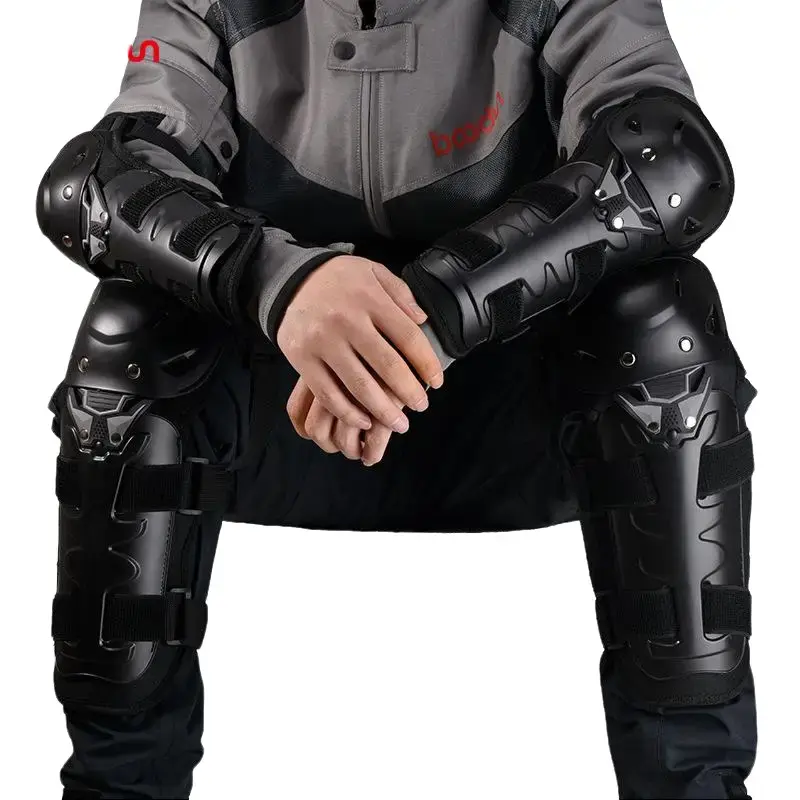 Unisex Summer Mesh Vented Motorcycle Impact Guard Set - PE Shell Hard Shell Protectors for Rider Knee, Chest Safety