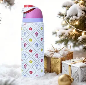OW 24oz Winter Limited Stainless Steel Insulated Water Bottle Hand Washing Recommended For The Bottle Body, Ensuring Convenient And Hassle-Free Daily Maintenance. It Features 24-Hour Long-Lasting Hot And Cold Retention. Drinkware Flasks Lid Portable Mug