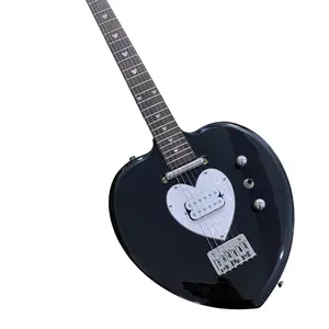 Blackheart Electric Guitar - Sleek Bold Black Finish Solid Construction High-Quality Neck Versatile for Various Genres Unique Pickup System Rich Sound Ideal for Practice Performances and Recording